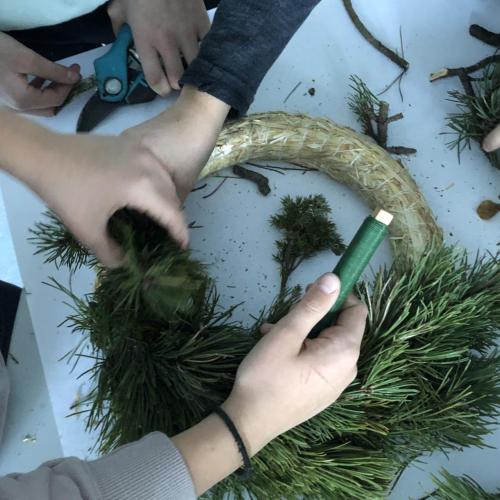 Adventkranz binden