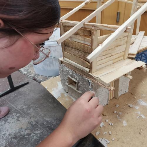 Verputzen und Weißeln Krippenbau 2025