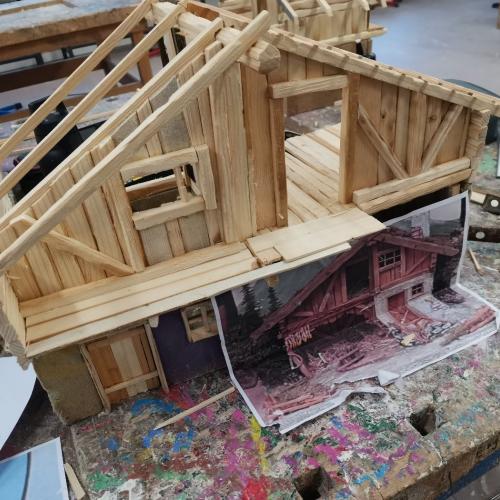 Verputzen und Weißeln Krippenbau 2025