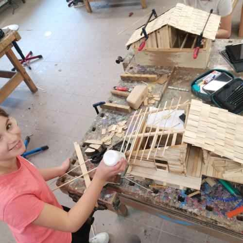 Verputzen und Weißeln Krippenbau 2025