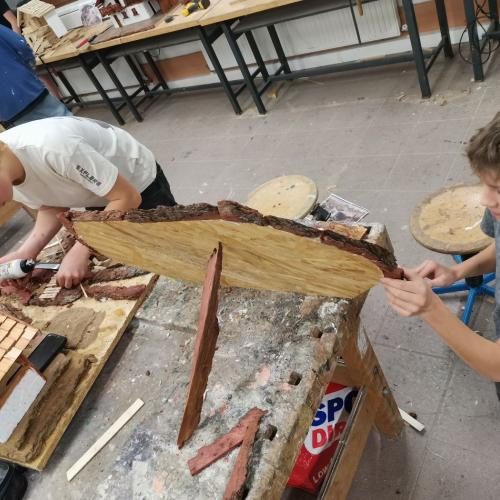 Verputzen und Weißeln Krippenbau 2025